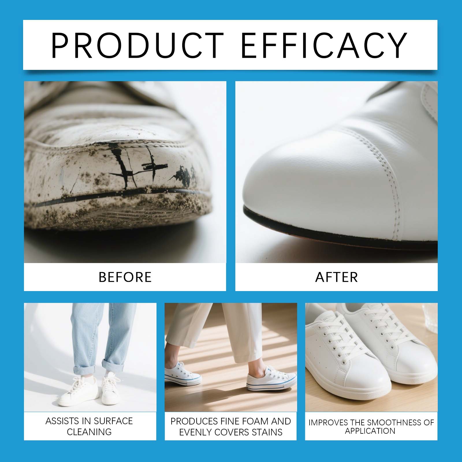 White Shoe Cleaner Cream Sneak - Sneaker Cleaning Kit 评论和价格